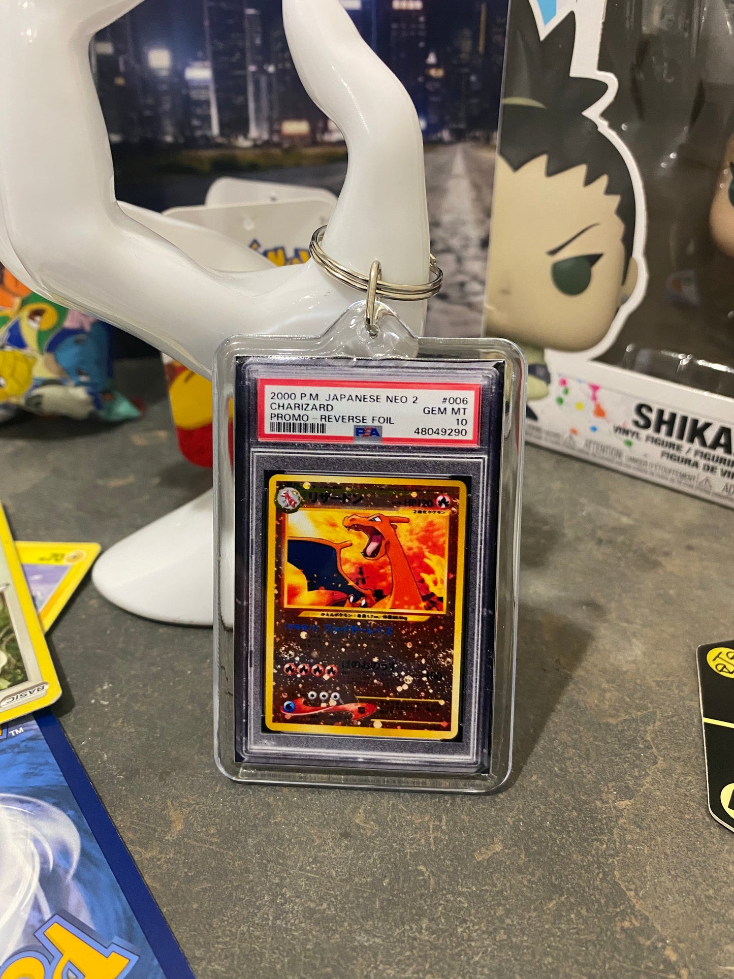 2003 Pokémon Charizard Ex Dragon PSA Slab Keychain