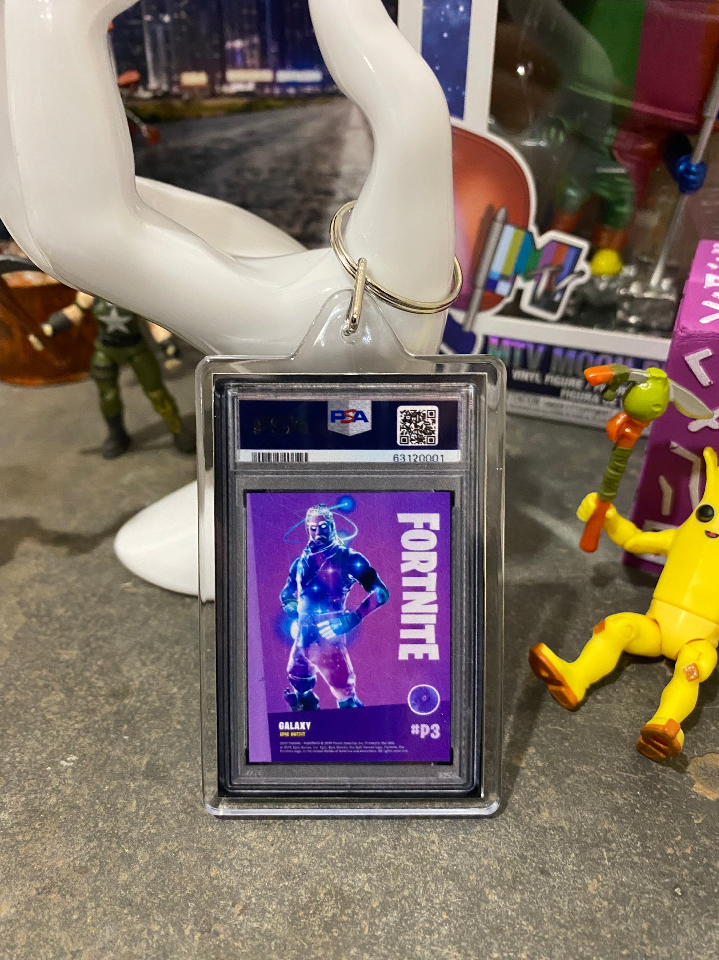 2019 Fortnite Galaxy PSA Slab Keychain