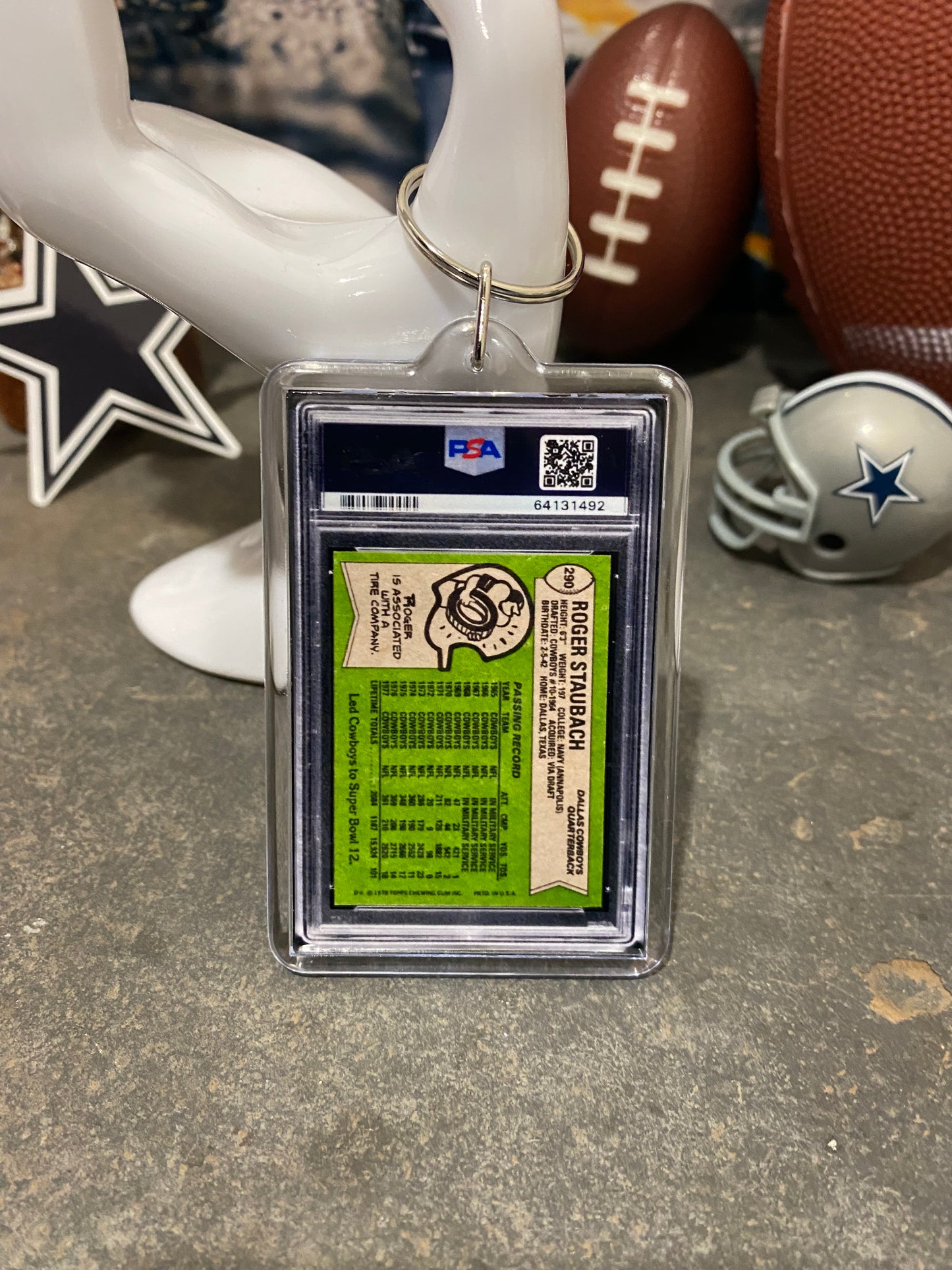 Roger Staubach PSA slab