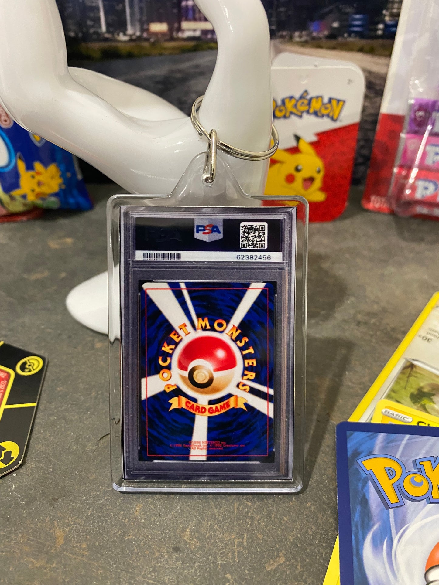 1996 Pokémon Japanese Mewtwo PSA Slab Keychain