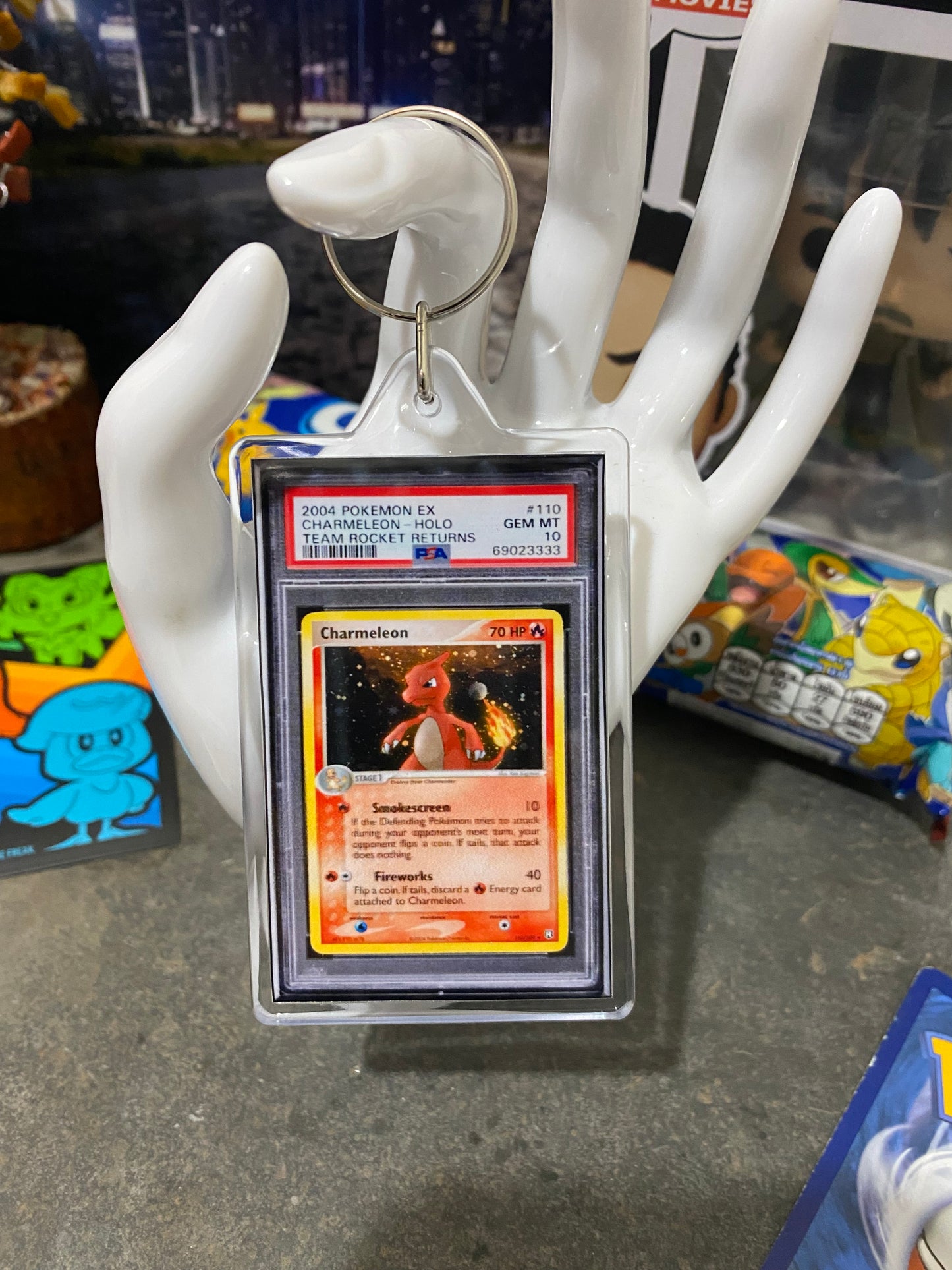 2004 Pokémon Ex Charmeleon PSA Slab Keychain