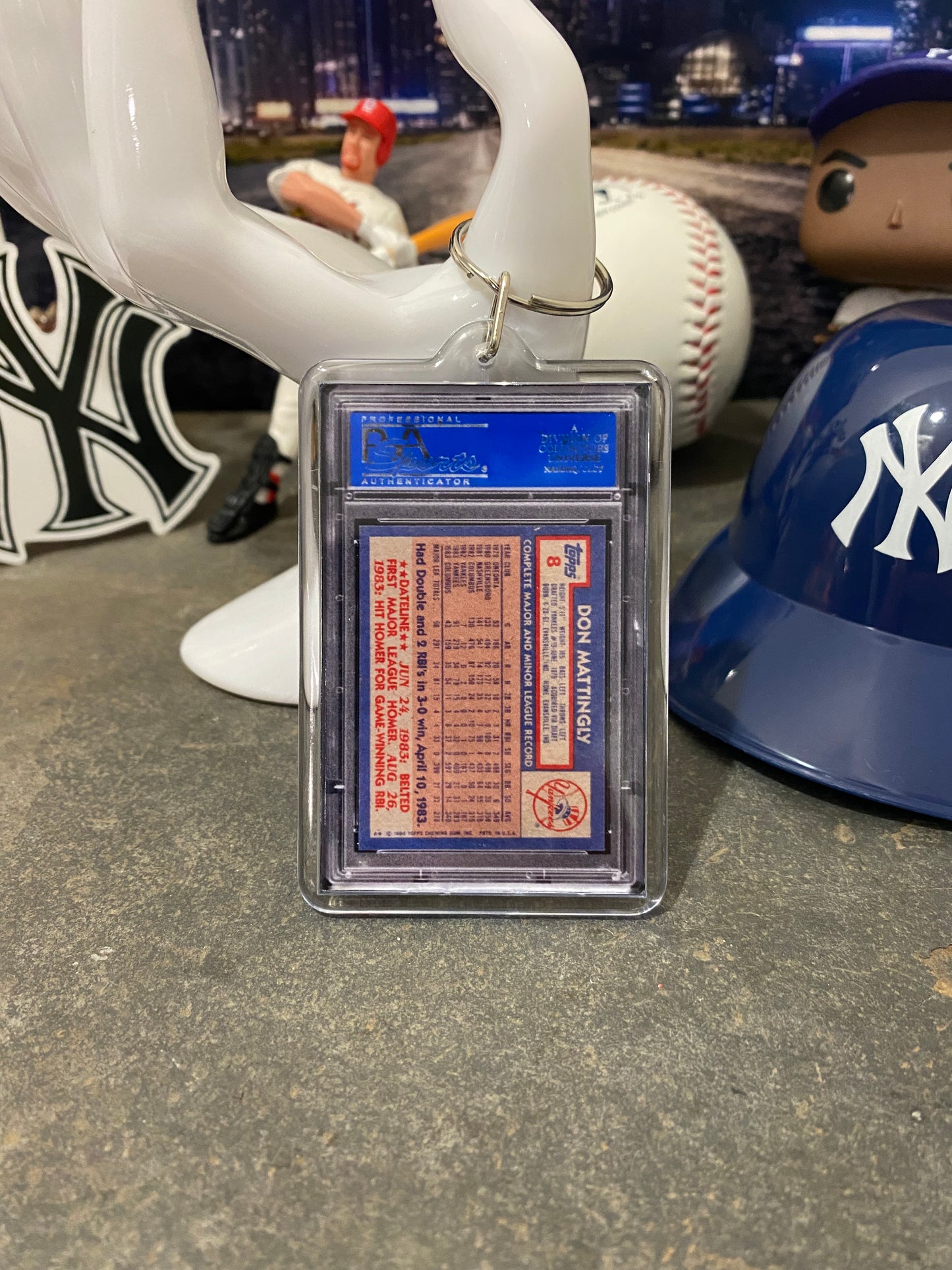 1984 Topps Don Mattingly PSA Slab Keychain