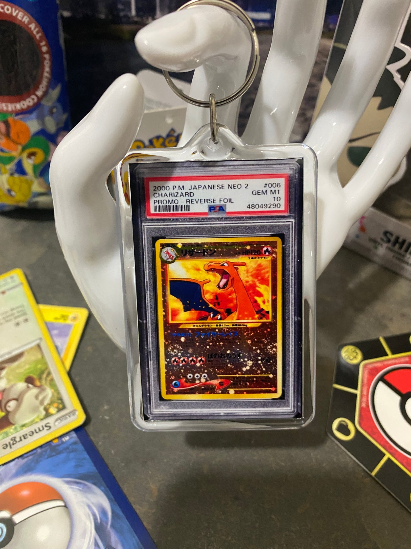 2003 Pokémon Charizard Ex Dragon PSA Slab Keychain