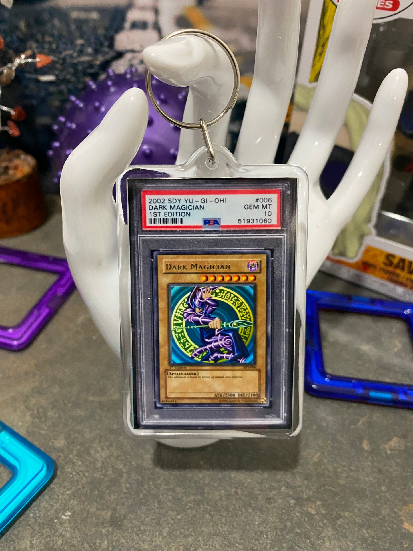 2002 Yu-gi-oh! Dark Magician PSA Slab Keychain