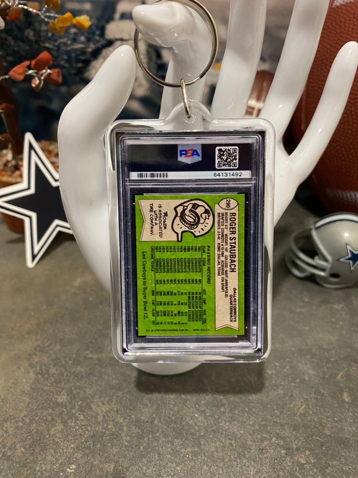 Roger Staubach PSA slab