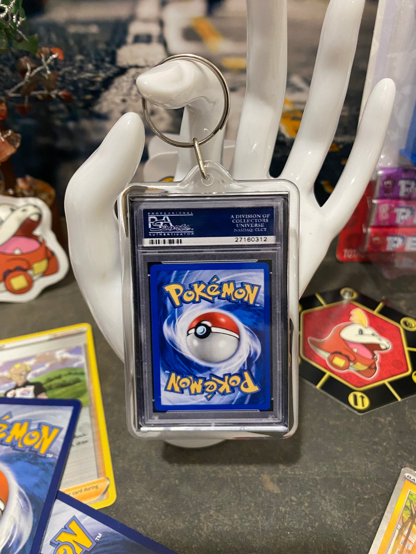 2002 Pokémon Dark Tyranitar Holo PSA Slab Keychain