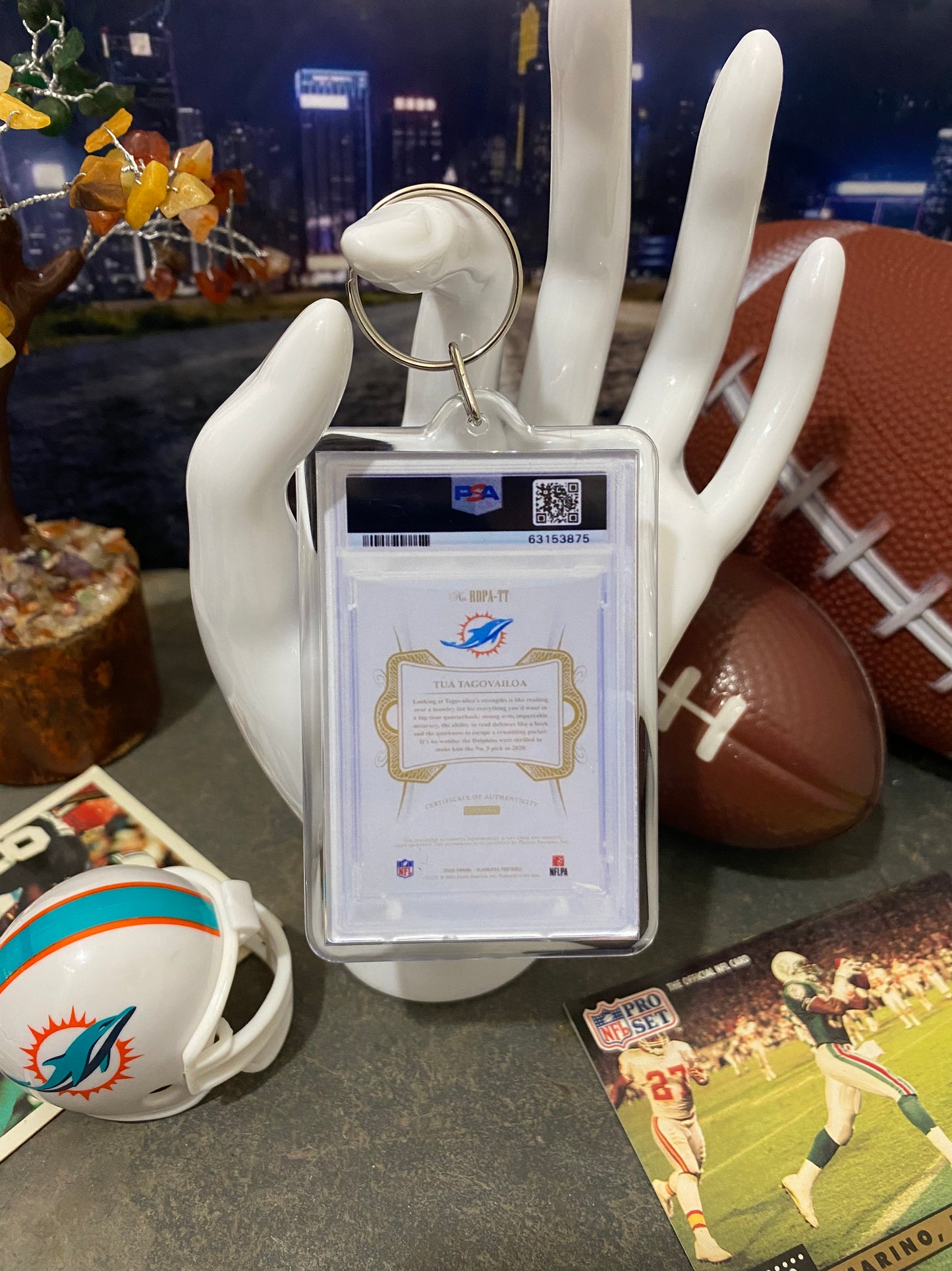 2020 Flawless Tua Tagovailoa PSA Slab Keychain