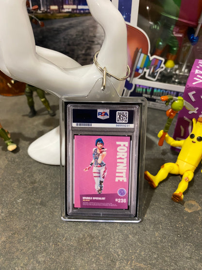 2019 Fortnite Sparkle Specialist PSA Slab Keychain