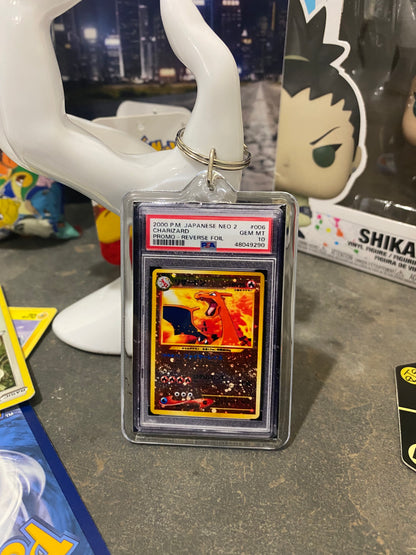 2003 Pokémon Charizard Ex Dragon PSA Slab Keychain