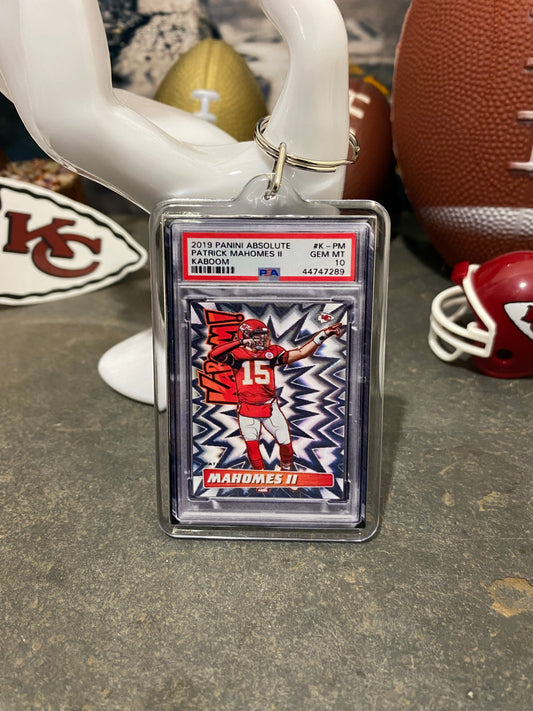 2019 Panini Patrick Mahomes Kaboom PSA Slab Keychain