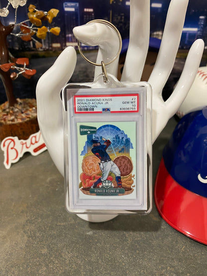 2021 Ronald Acuna Downtown Topps PSA Slab Keychain