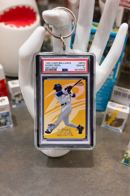 1999 Fleer Brilliants Sammy Sosa PSA Slab Keychain
