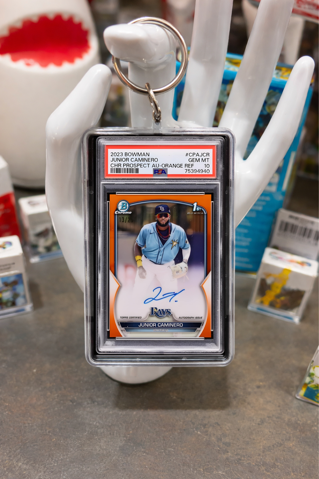 2023 Bowman Junior Caminero PSA Slab Keychain