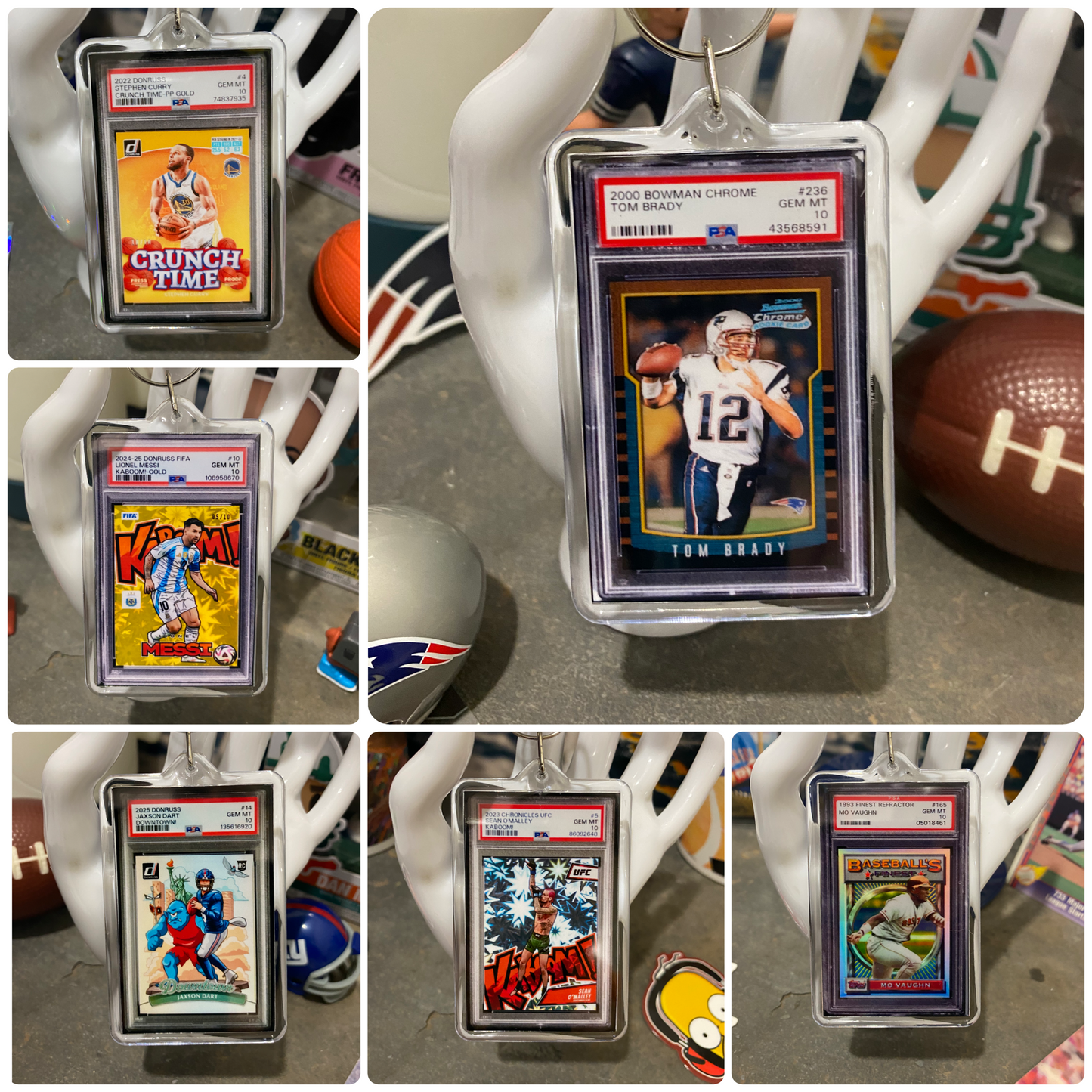 2025 Donruss Jaxson Dart Downtown (Gold) PSA Slab Keychain