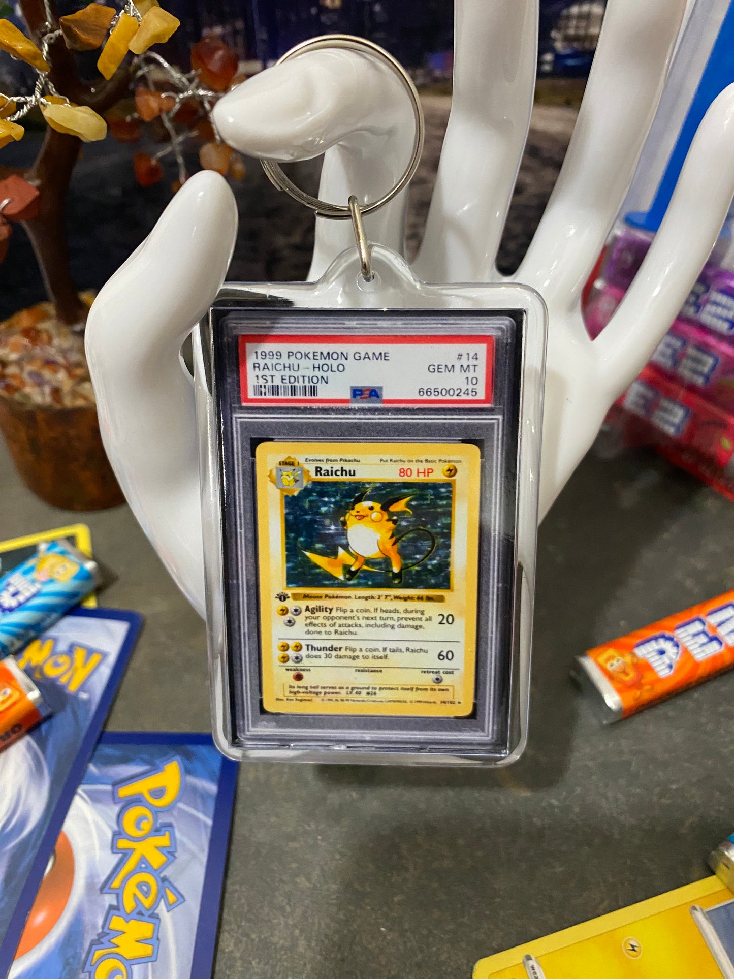 1999 Pokémon Raichu PSA Slab Keychain