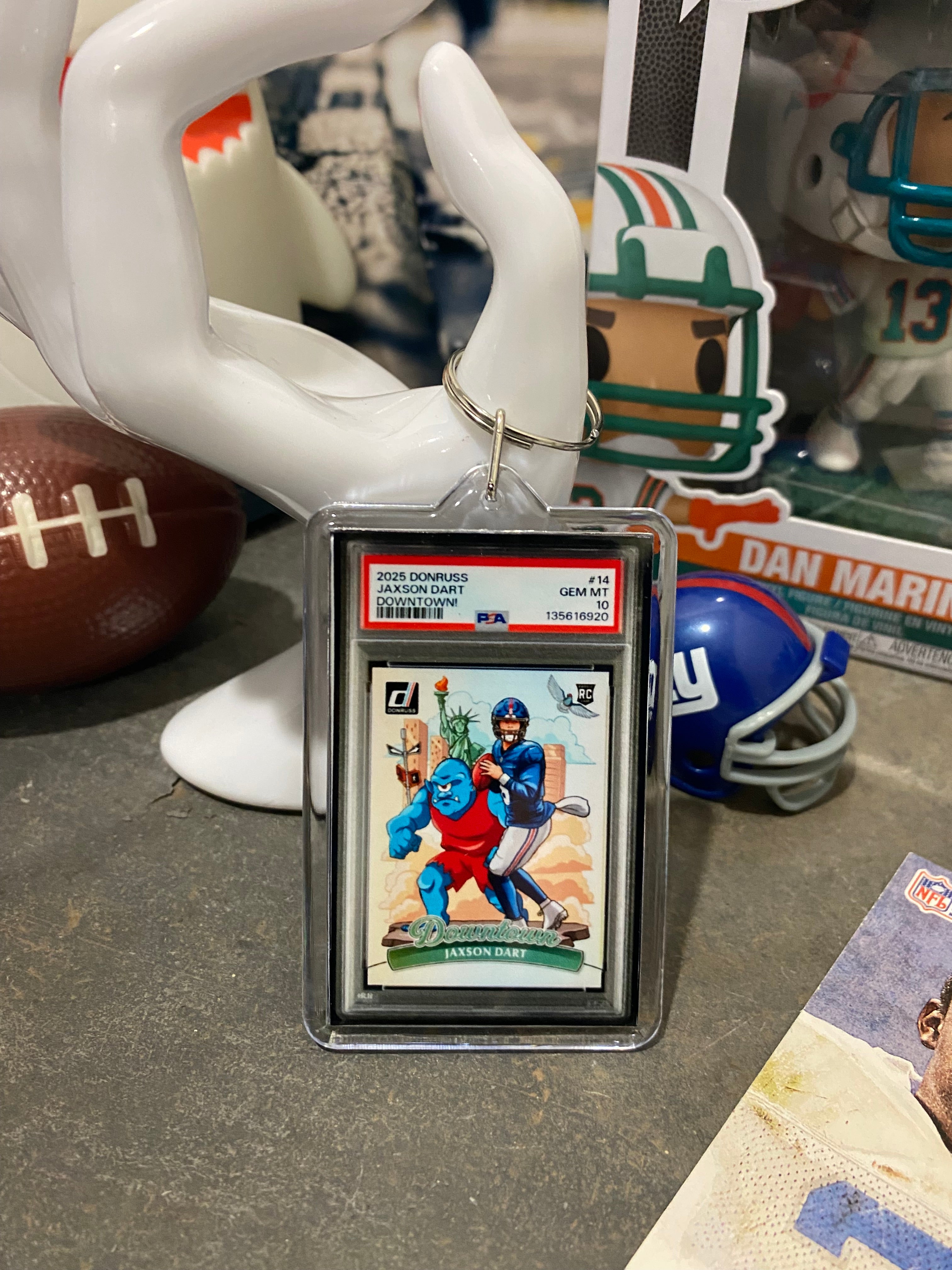 2025 Donruss Jaxson Dart Downtown PSA Slab Keychain – The Velcro