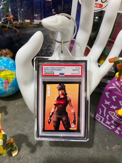 2020 Fortnite Renegade Raider PSA Slab Keychain