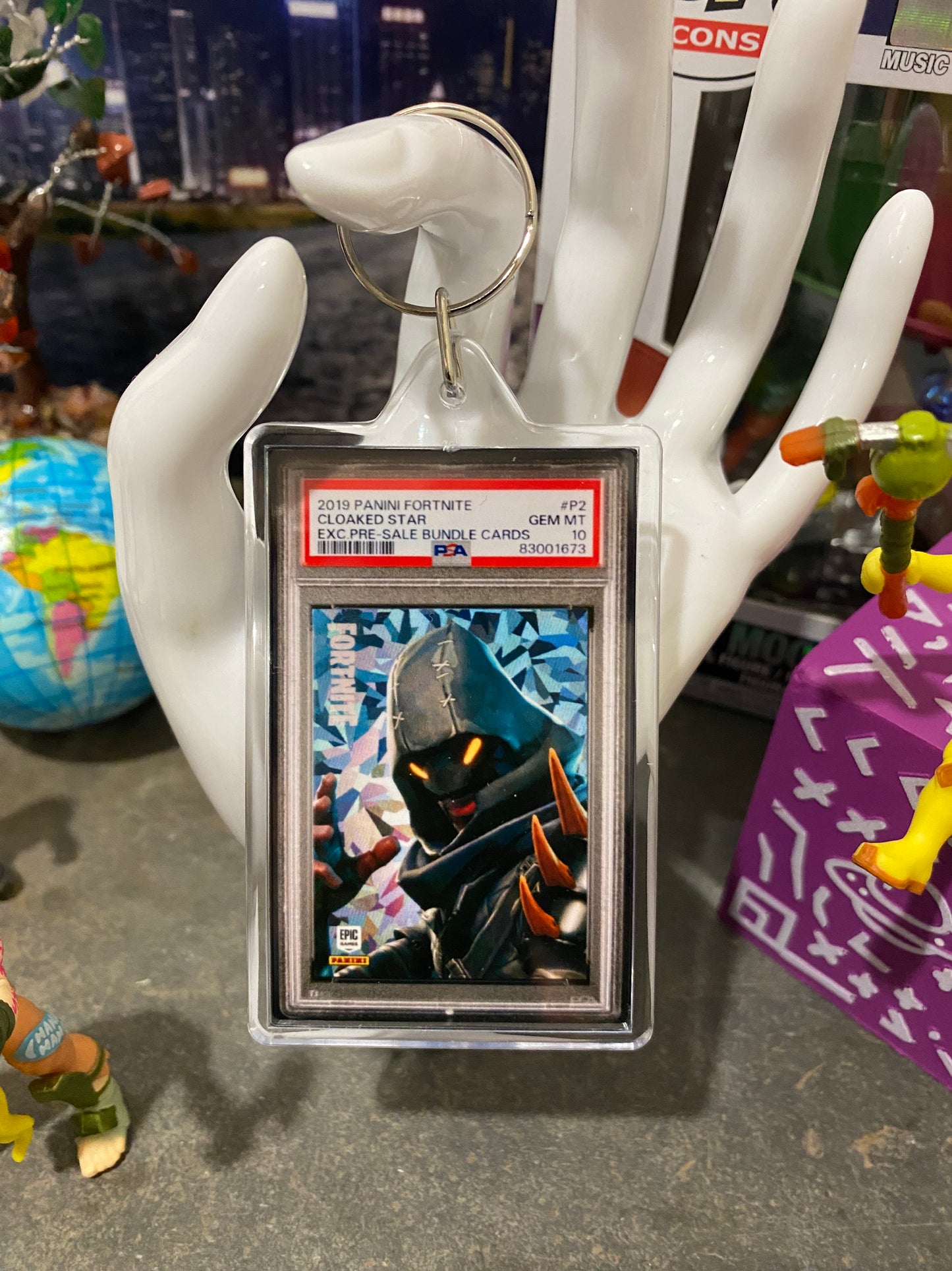 2019 Fortnite Cloaked Star PSA Slab Keychain