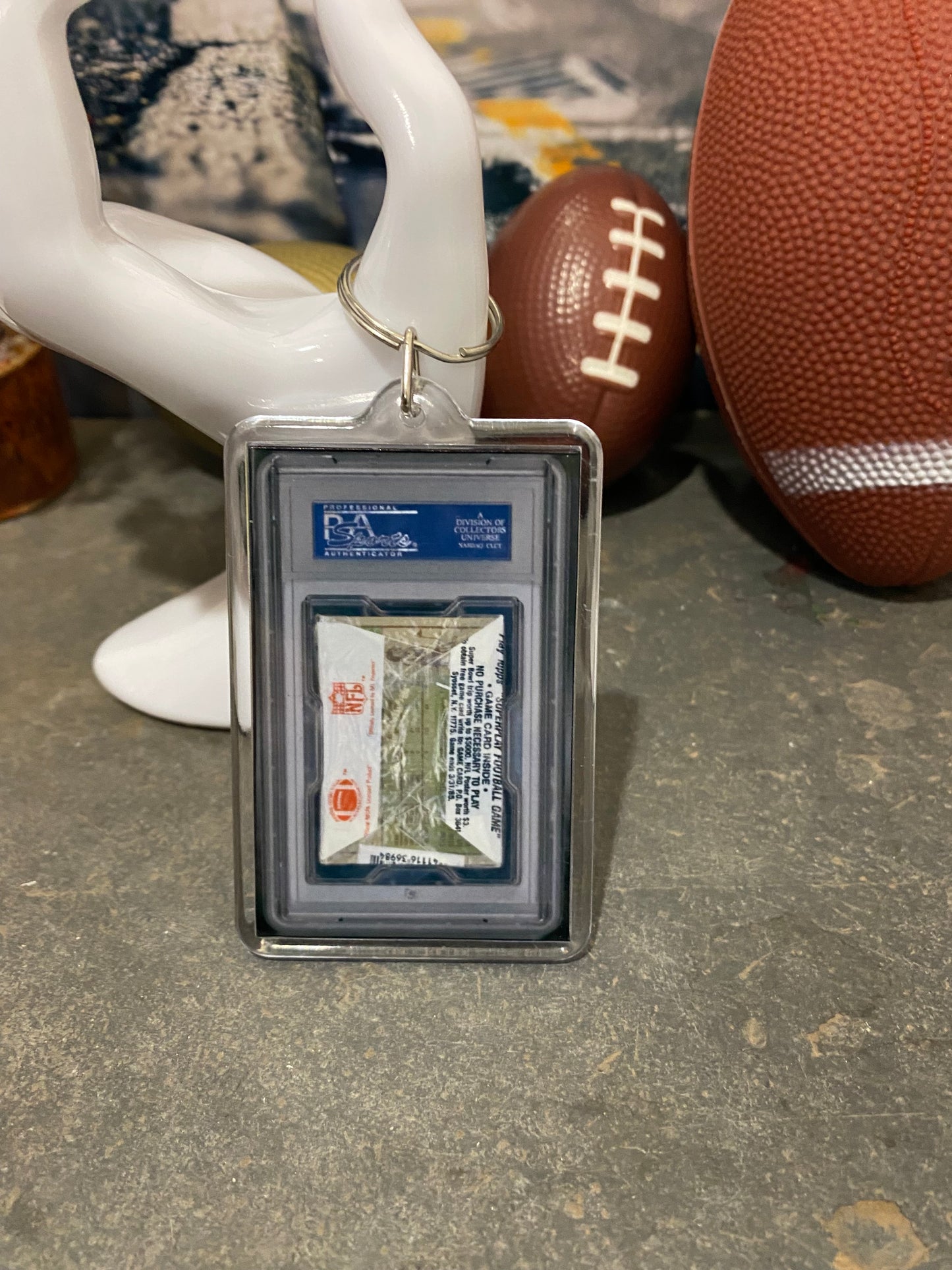 1984 Topps Cello Pack Dan Marino PSA Slab Keychain