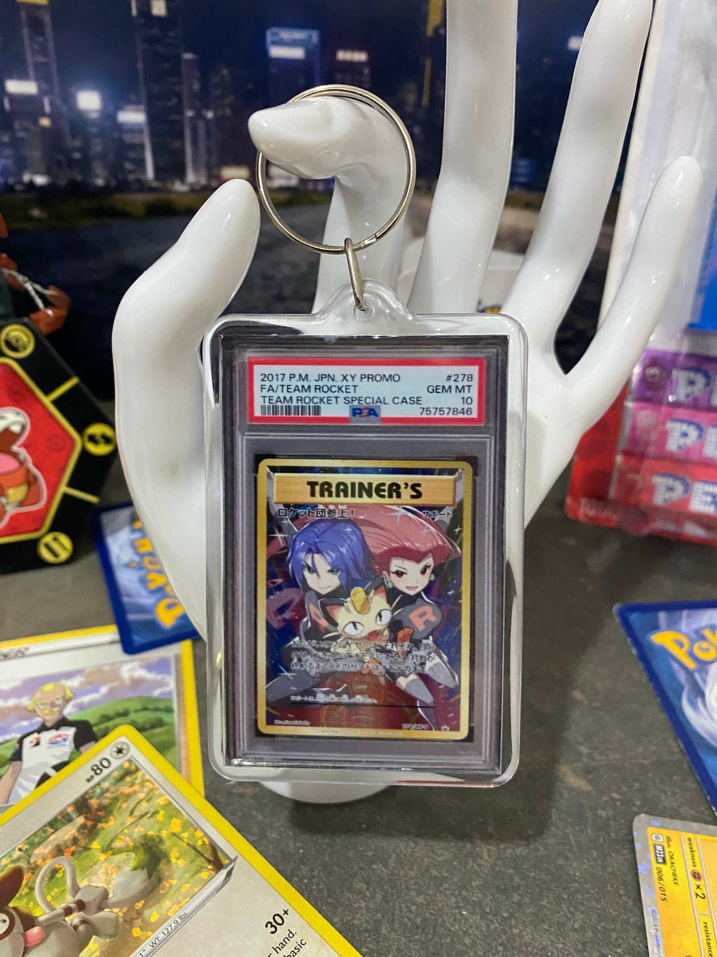 2017 Team Rocket Pokémon PSA Slab Keychain