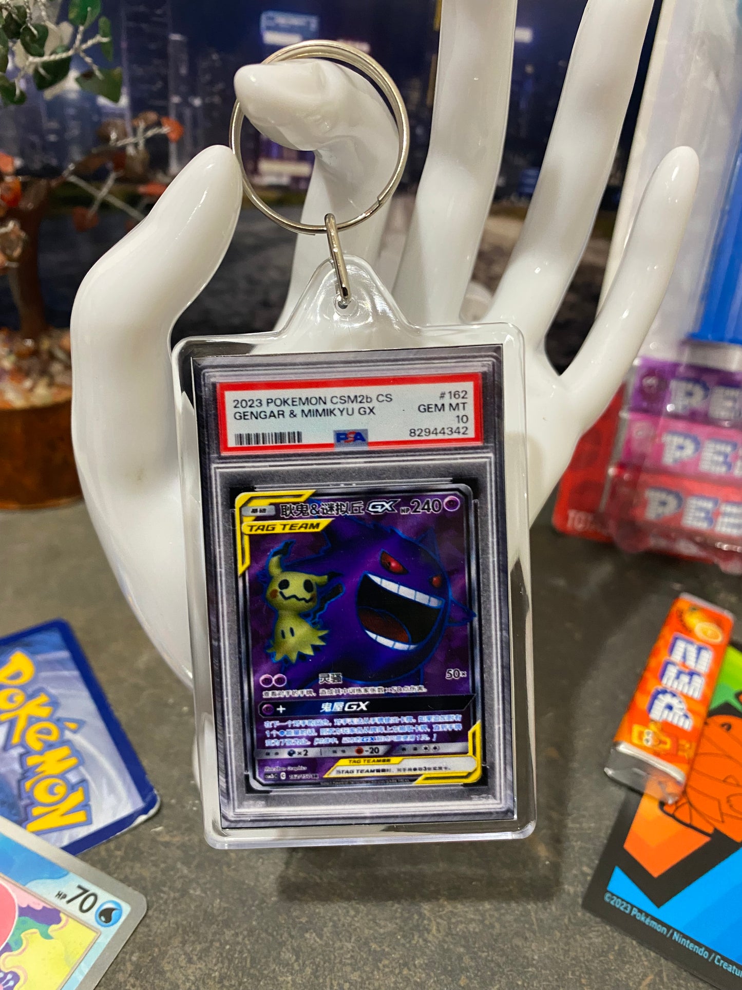 2023 Pokémon Gengar & Mimikyu PSA Slab Keychain