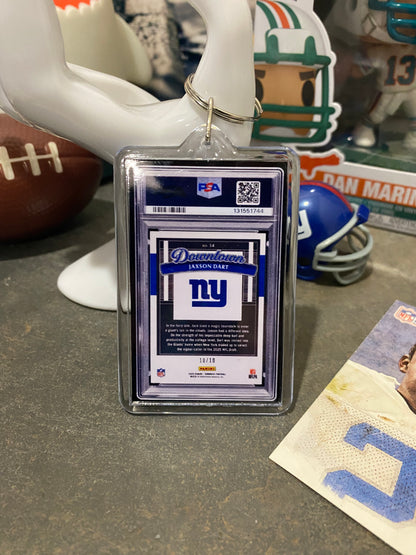 2025 Donruss Jaxson Dart Downtown (Gold) PSA Slab Keychain