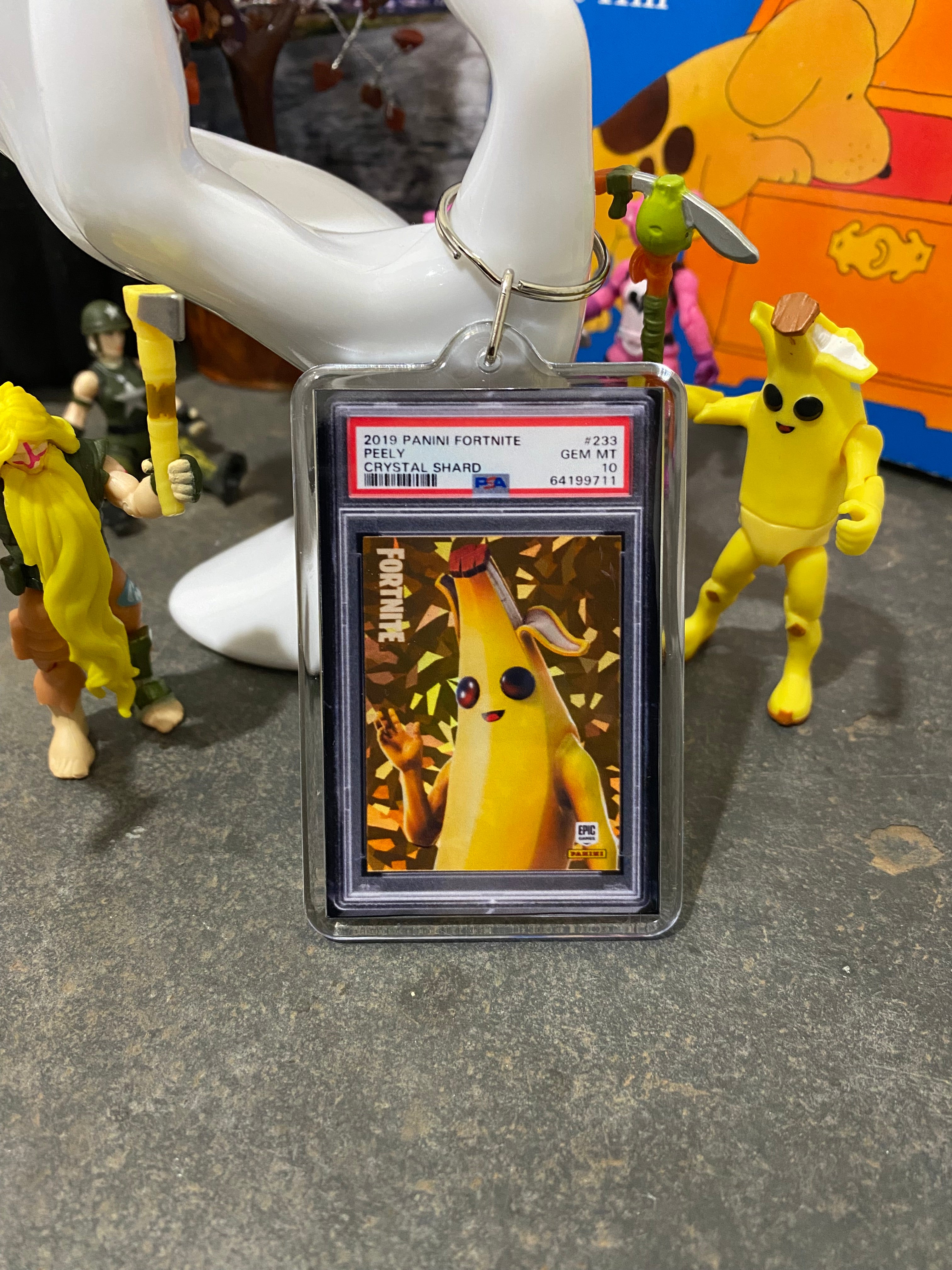 2019 Fortnite Peely PSA Slab Keychain – The Velcro Viking