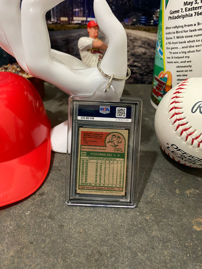 1975 Topps Pete Rose PSA Slab Keychain