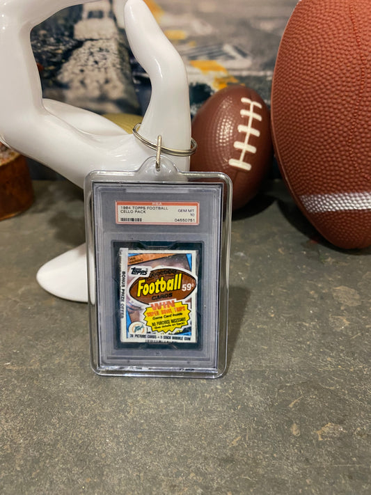 1984 Topps Cello Pack Dan Marino PSA Slab Keychain