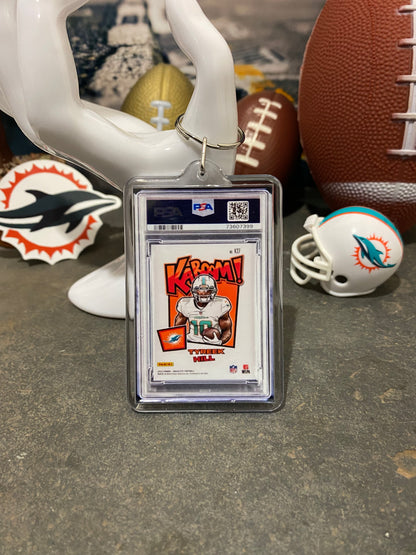 2022 Absolute Tyreek Hill Kaboom! (VERTICAL) PSA Slab Keychain