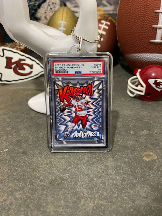 2020 Panini Patrick Mahomes Kaboom! PSA Slab Keychain