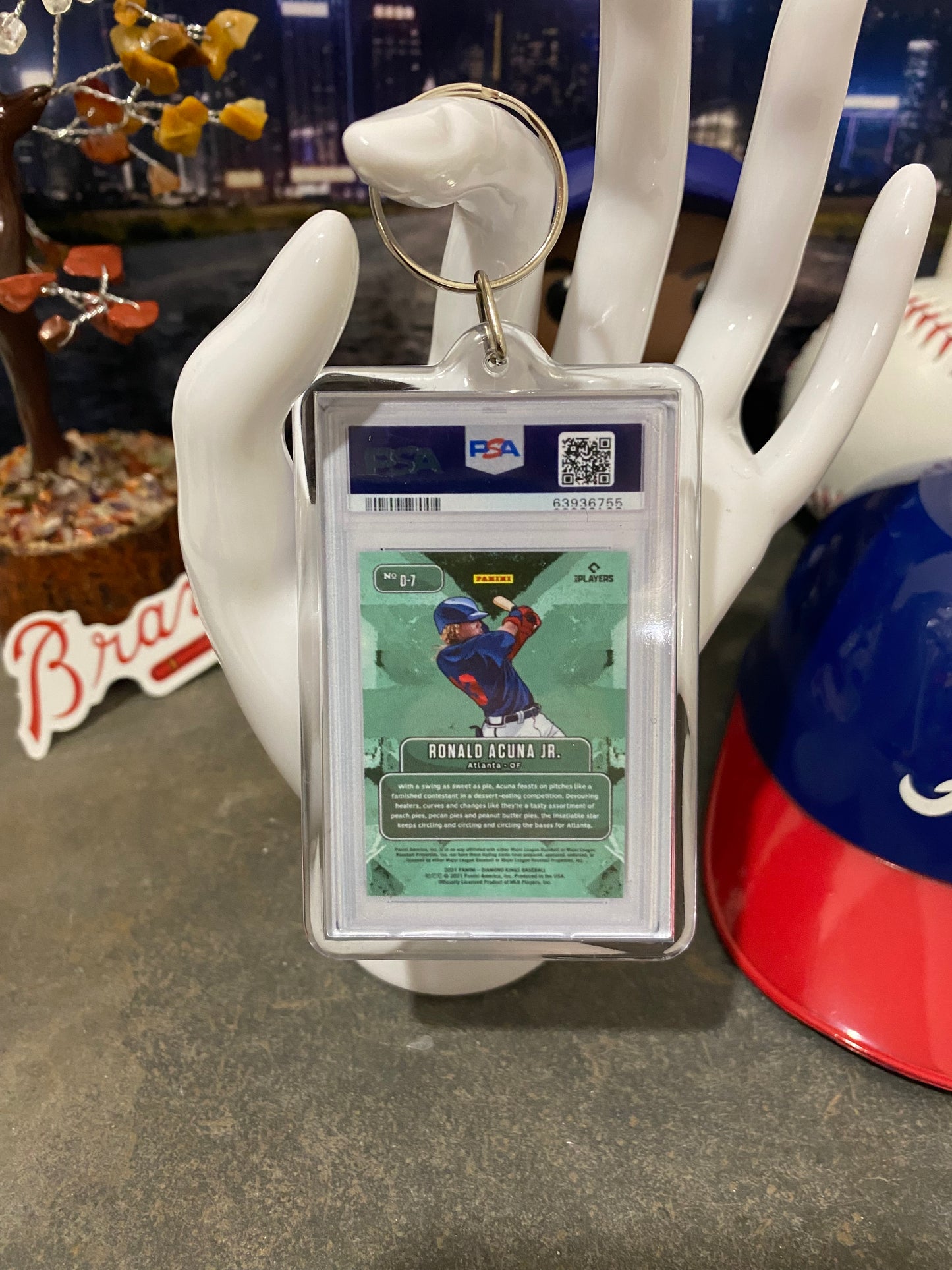 2021 Ronald Acuna Downtown Topps PSA Slab Keychain