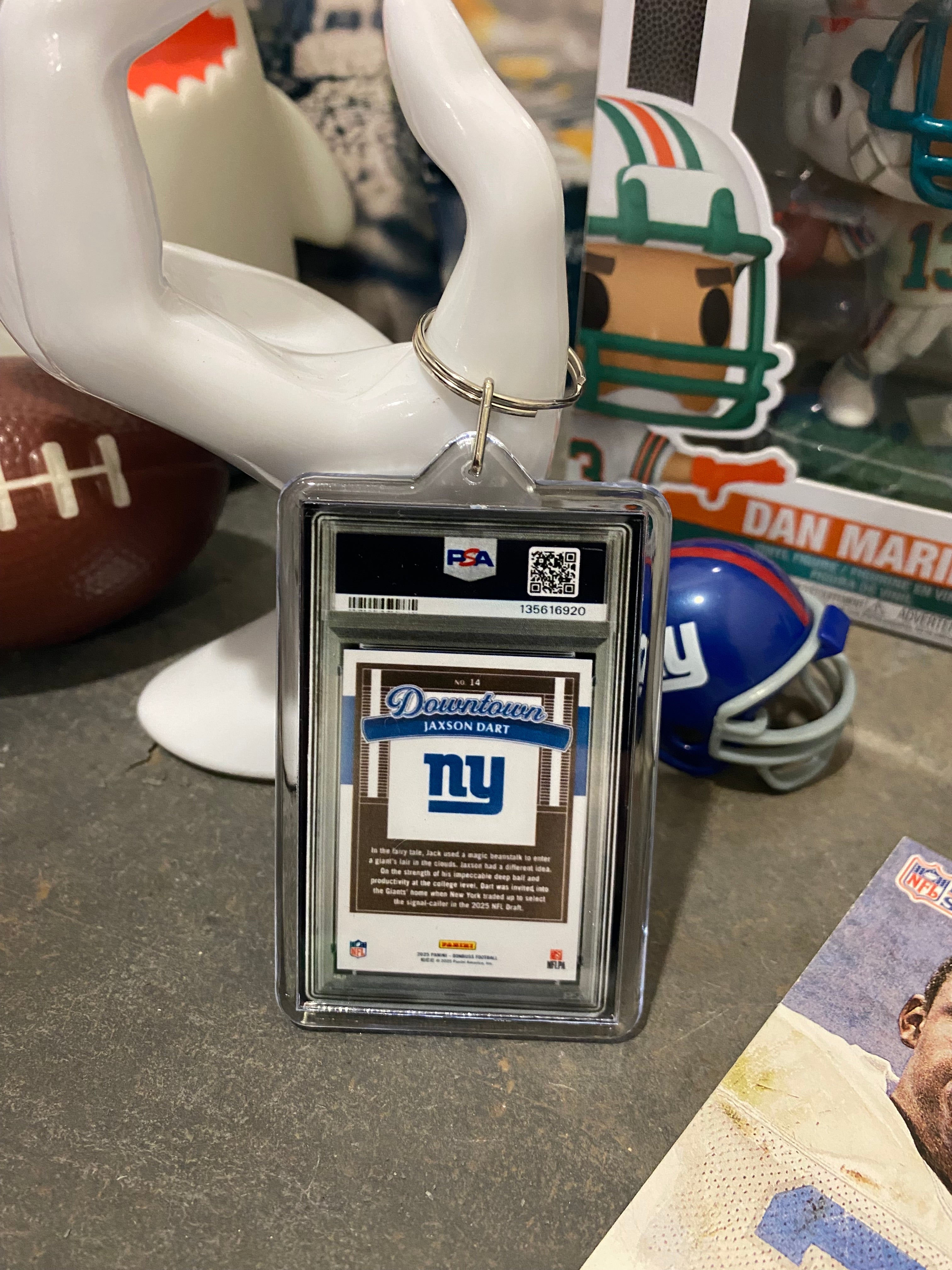 2025 Donruss Jaxson Dart Downtown PSA Slab Keychain – The Velcro