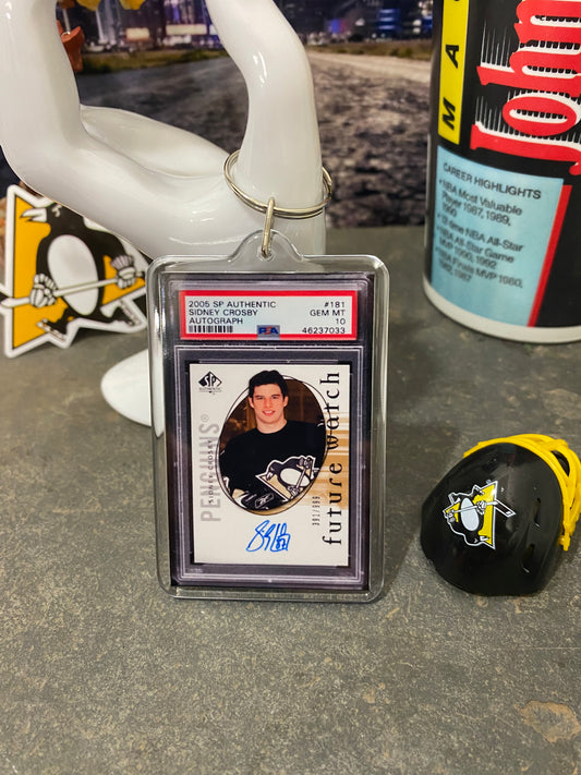 2005 SP Sidney Crosby Future Watch PSA Slab Keychain