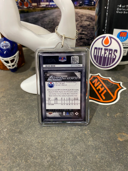 2015 Upper Deck Foil Connor McDavid PSA Slab Keychain