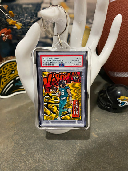 2022 Absolute Trevor Lawrence Kaboom! PSA Slab Keychain