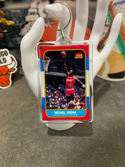 1986 Fleer Michael Jordan Rookie Slab Keychain